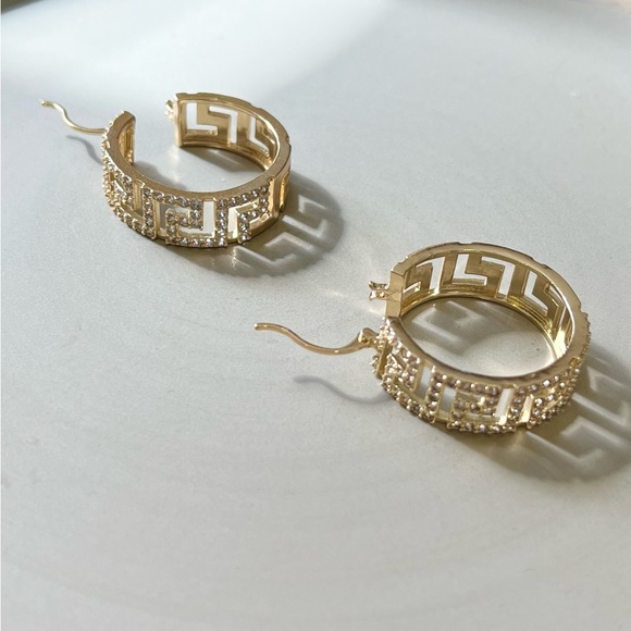 14k gold filled cz earrings - Picture 4 of 5